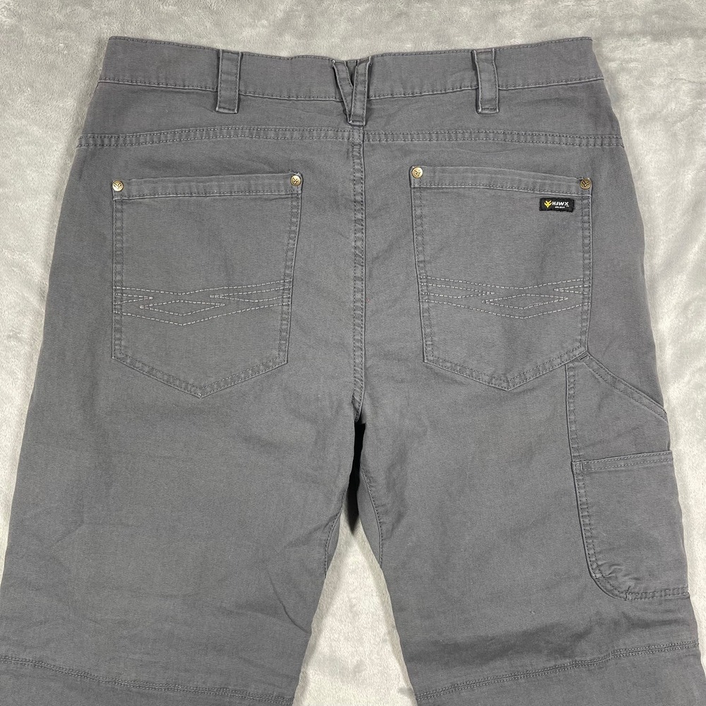 HAWX Work Gear Men's Grey Canvas Carpenter Utility Work Pants Size 36(37)x32 - Picture 11 of 11